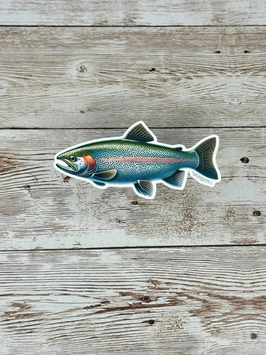 Rainbow Trout Matte Vinyl Sticker