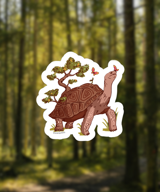 Mushroom Tortoise Matte Vinyl Sticker