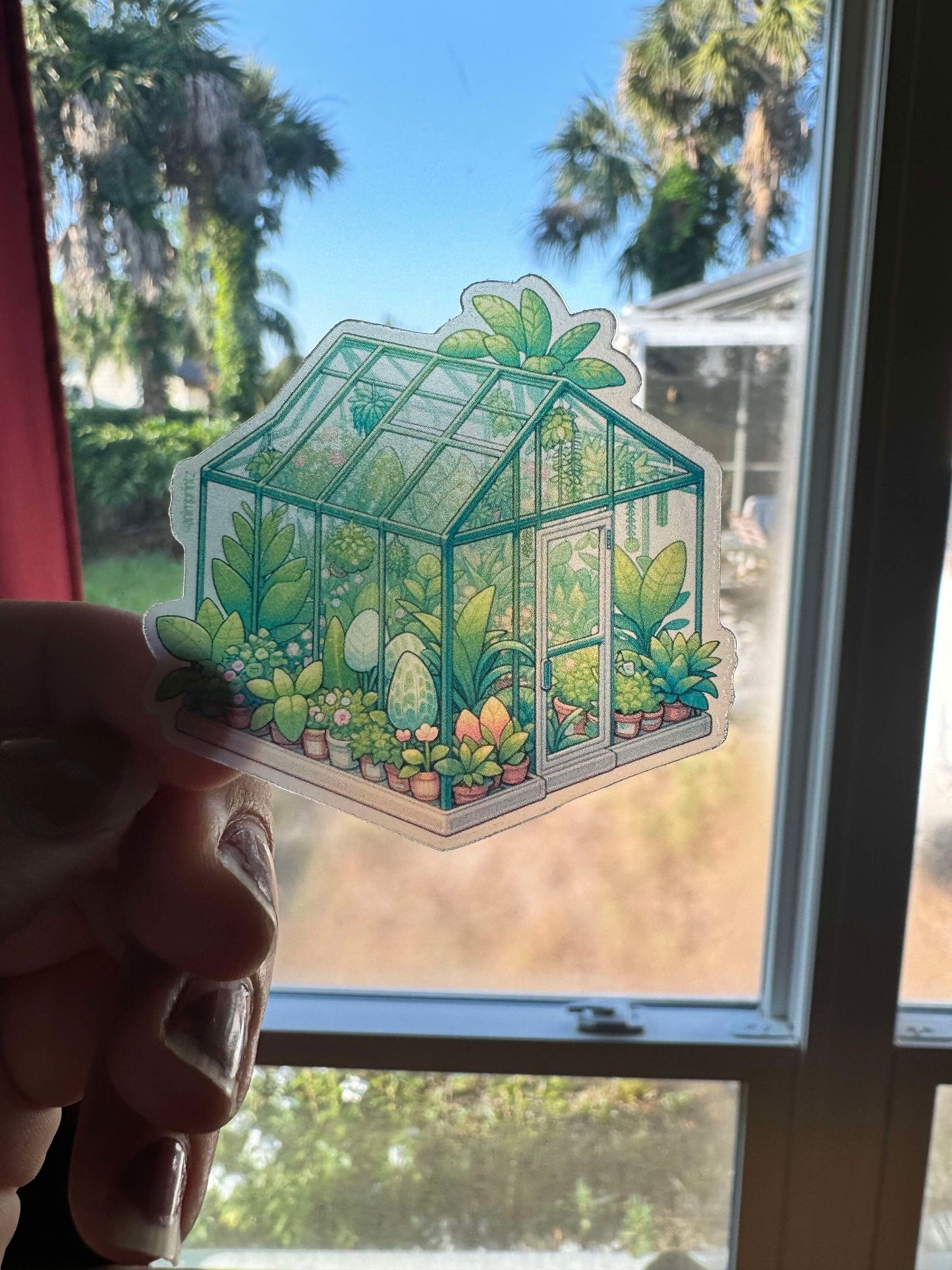 Tropical GreenHouse Clear Vinyl Sticker
