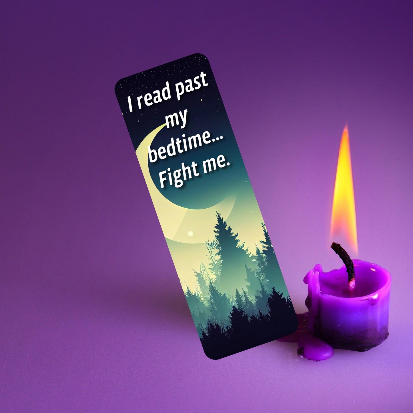Past Bedtime, Fight Me 2"x6" Glossy Bookmark