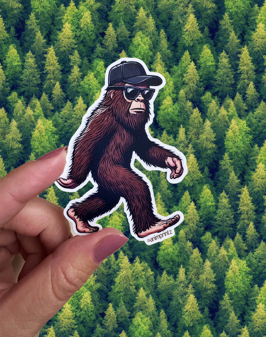 Bigfoot in Disguise Matte Vinyl Sticker