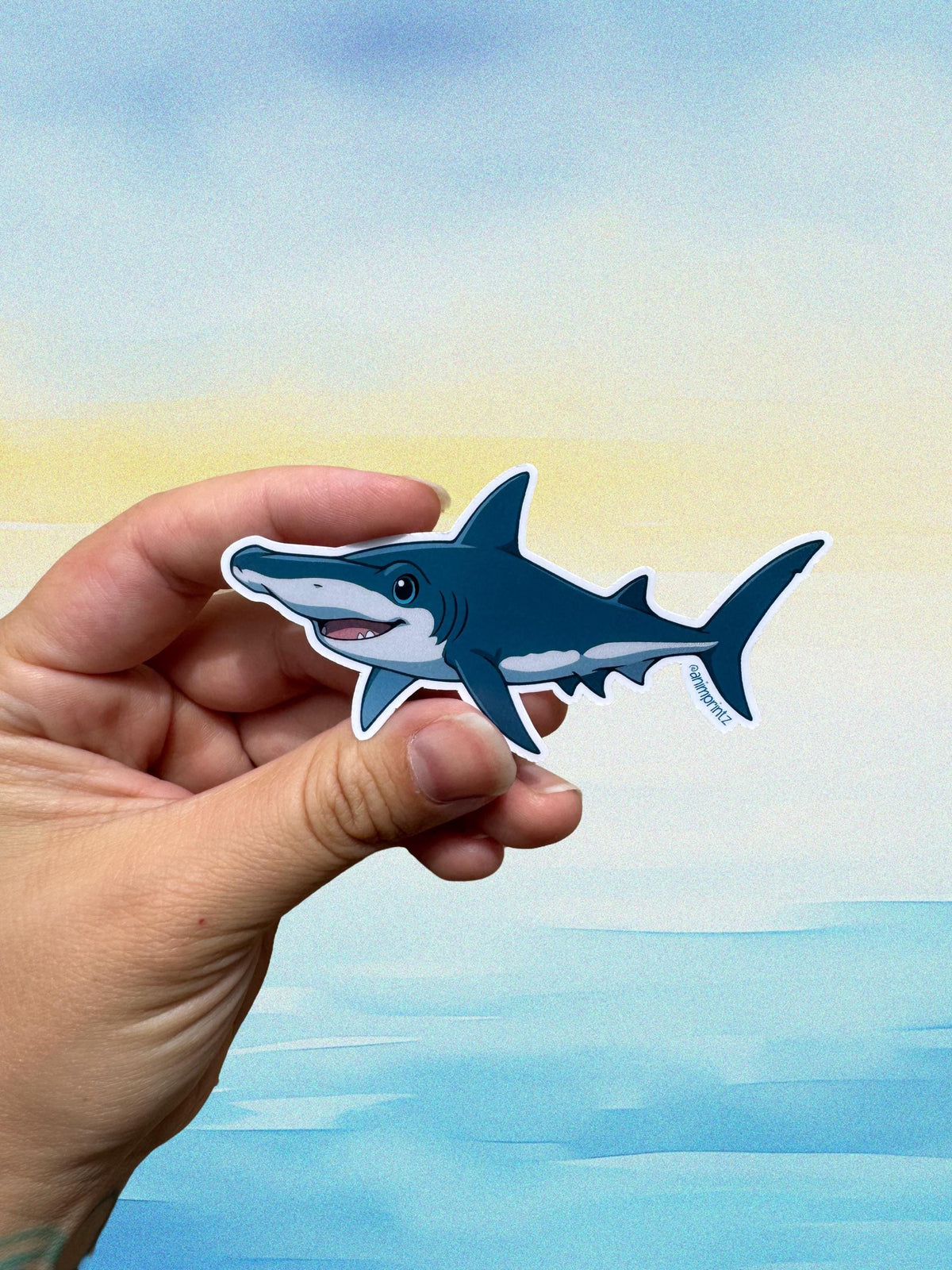 Anime Tiger Shark Sticker: Waterproof Vinyl Decal