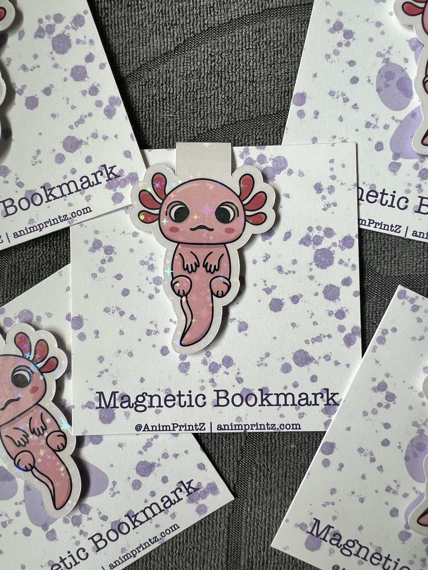 Axolotl Holographic Magnetic Bookmark