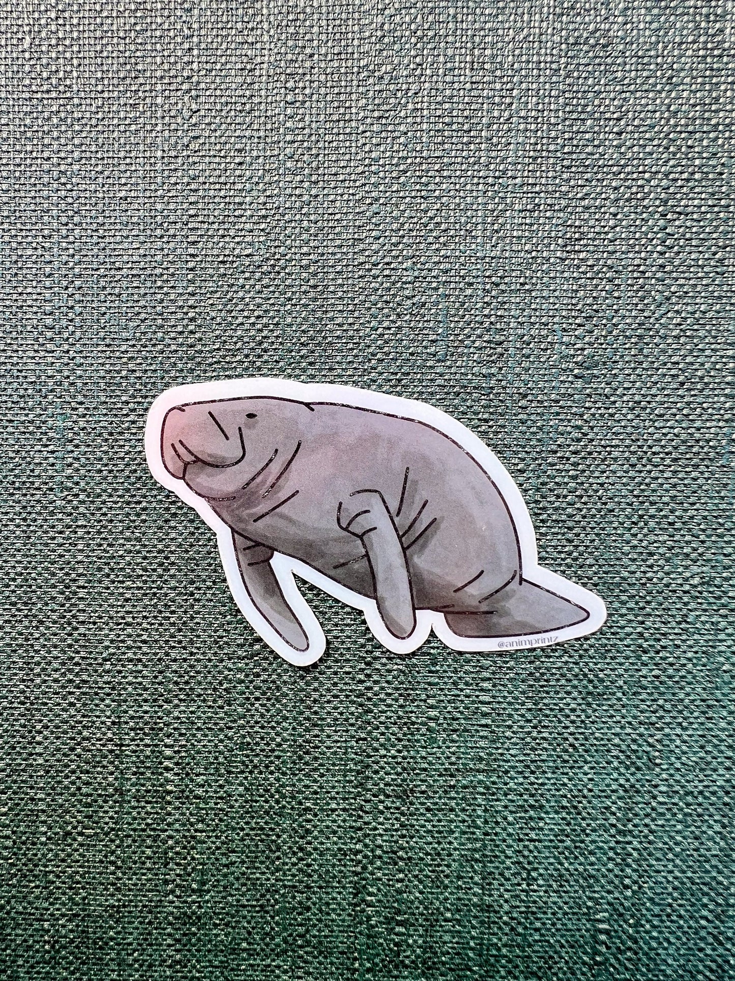 Manatee Vinyl Holographic Sticker