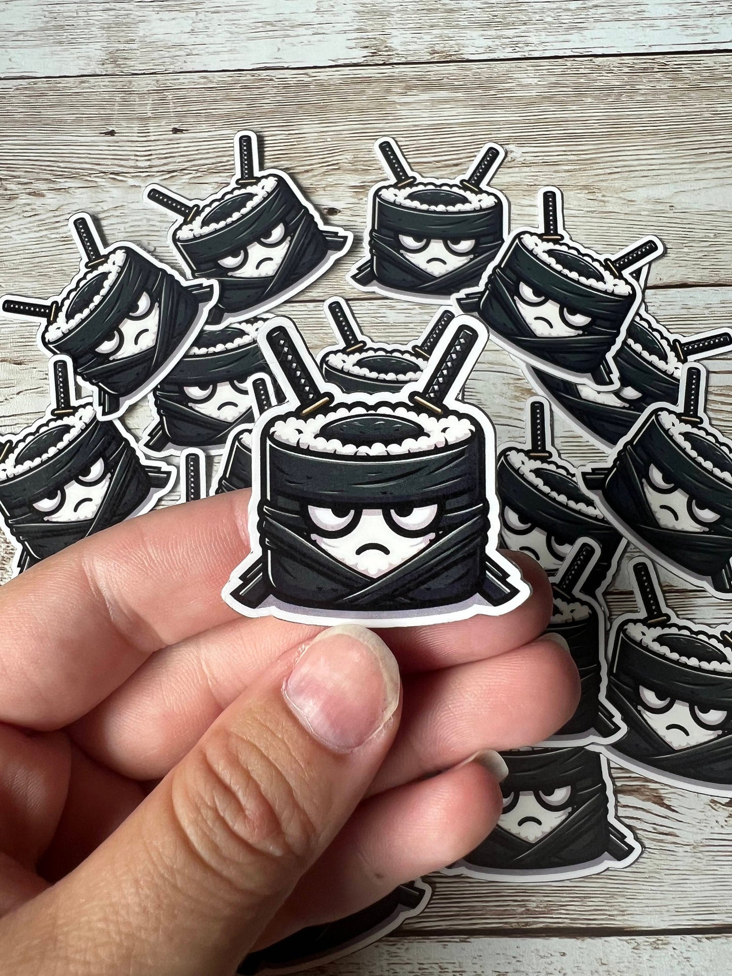 Ninja Sushi Vinyl Sticker