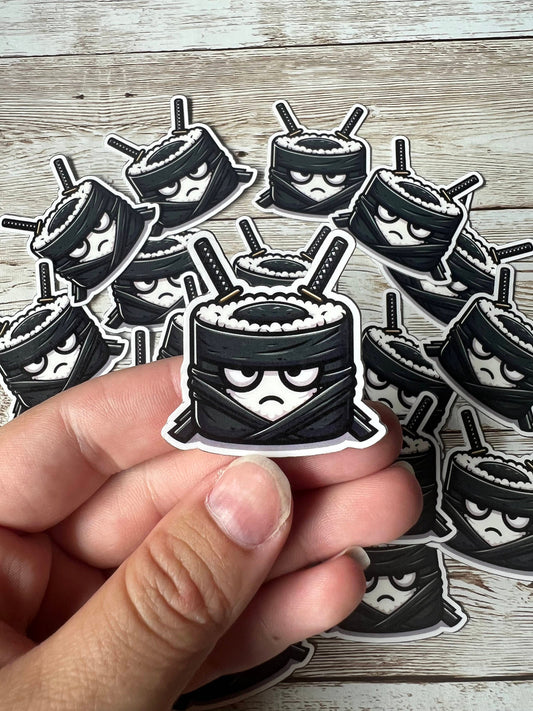Ninja Sushi Vinyl Sticker