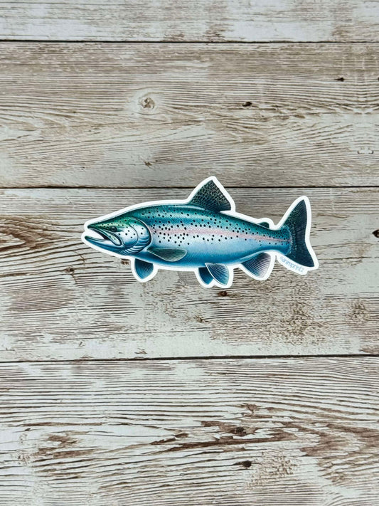 Chinook Salmon Matte Vinyl Sticker