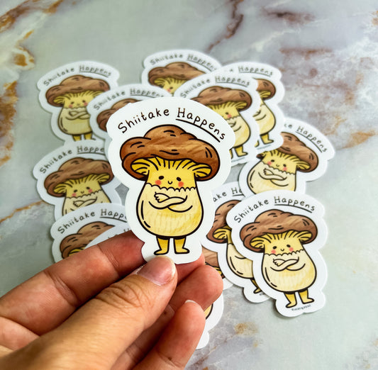 Glossy Mushroom Vinyl Stickers