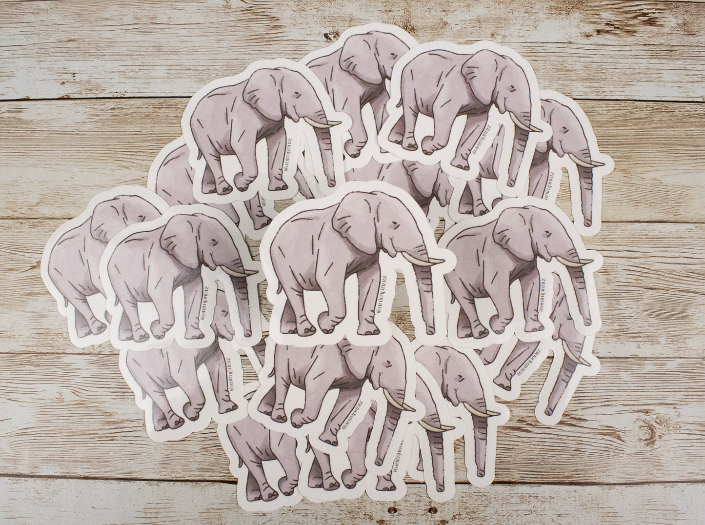 Watercolor Elephant Vinyl Sticker