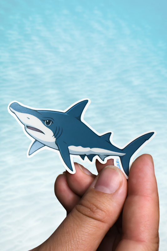 Anime Hammerhead Shark Matte Vinyl Sticker