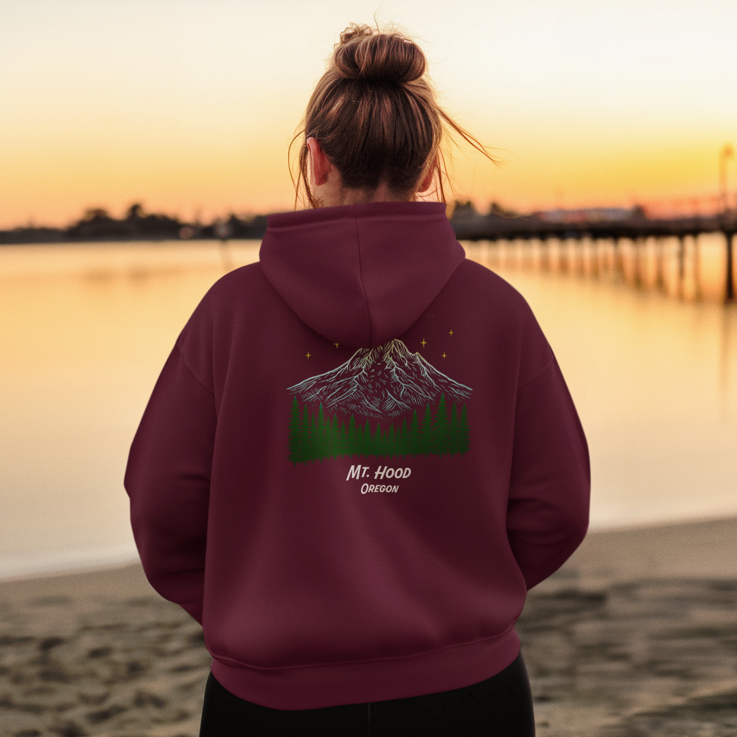 Bigfoot: I Don't Believe in Humans, Mt. Hood Oregon, Unisex Heavy Blend™ Hoodie Sweatshirt