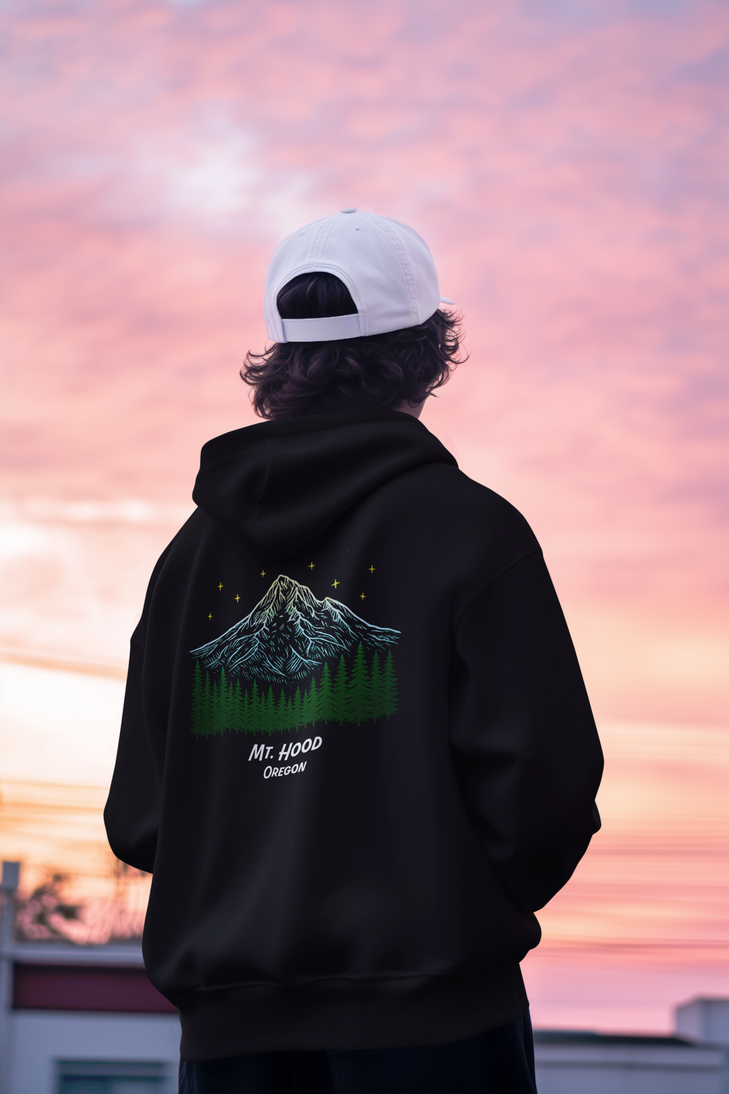 Bigfoot: I Don't Believe in Humans, Mt. Hood Oregon, Unisex Heavy Blend™ Hoodie Sweatshirt