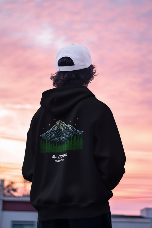 Bigfoot: I Don't Believe in Humans, Mt. Hood Oregon, Unisex Heavy Blend™ Hoodie Sweatshirt