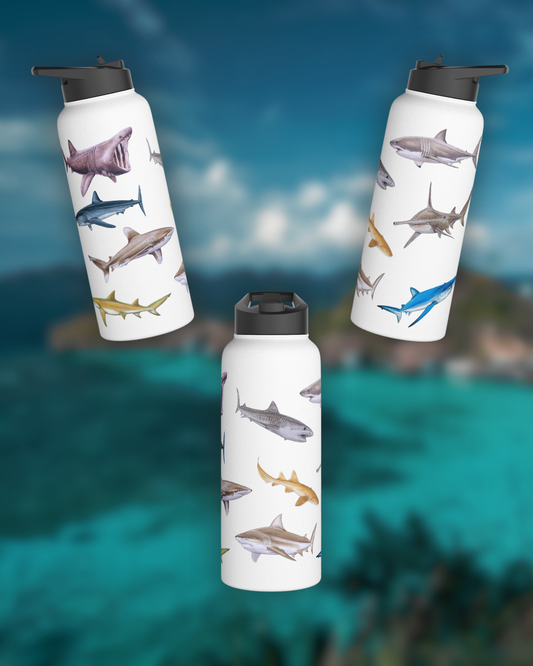 Shark Ocean-Inspired Stainless Steel Water Bottle