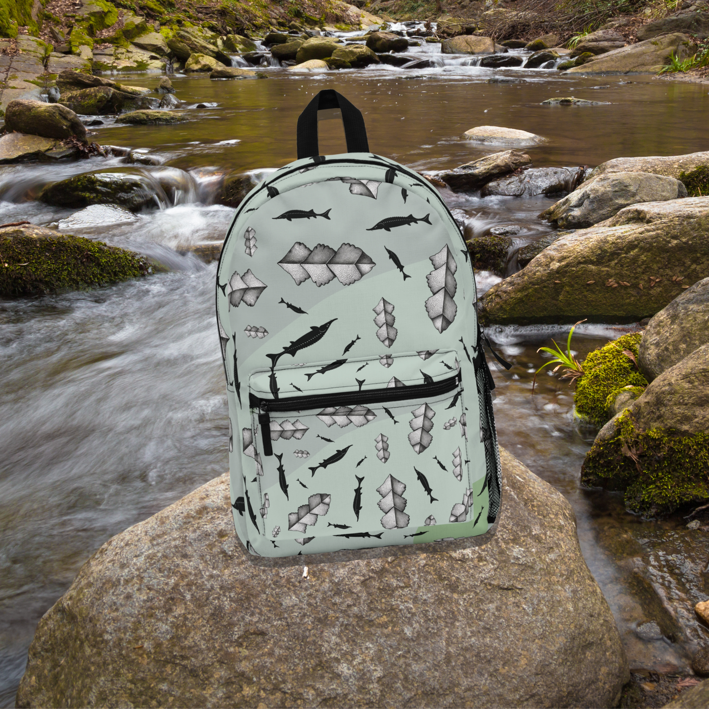 White Sturgeon Scutes Backpack